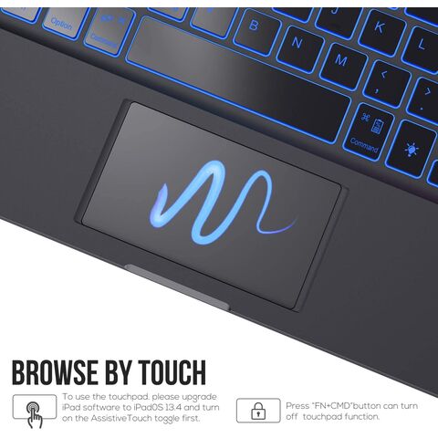 360 &deg; tournant la caisse de clavier de Bluetooth pour l'iPad pro 10,9 pouces,