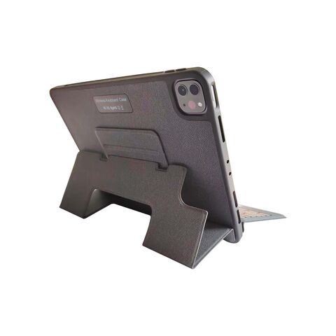 Étui folio multi-support avec clavier Bluetooth rétro-éclairage pour iPad