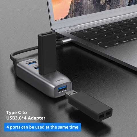 Adaptador USB-C a USB 3.0 de 4 puertos para portátiles/MacBook/tabletas y otros dispositivos tipo C - Concentrador USB C de alta velocidad