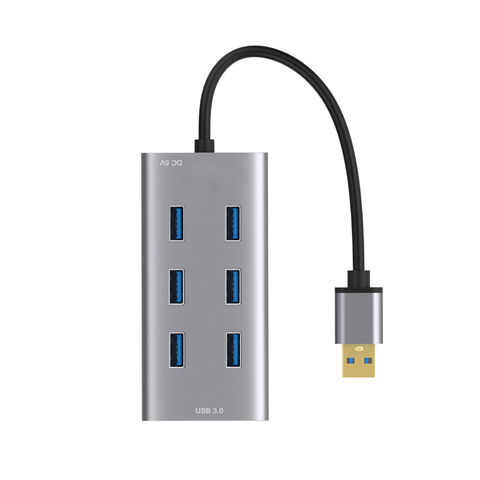 Concentrador USB 3.0 de 7 Puertos OCC (Adaptador) Divisor USB Universal para teléfonos móviles/ordenadores y dispositivos Tipo C