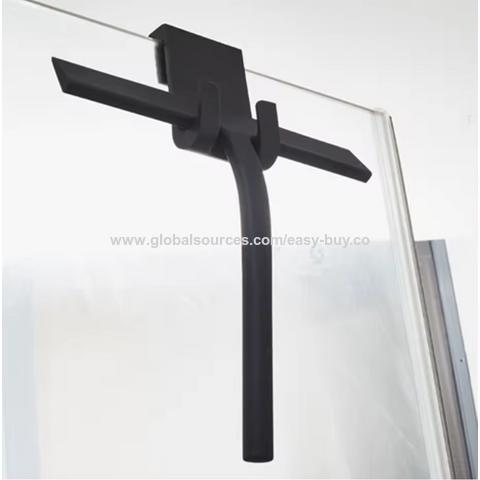 Rodo de Limpeza Multifuncional para Vidros com Raspador e Ventosa de Silicone para Janelas e Box de Chuveiro