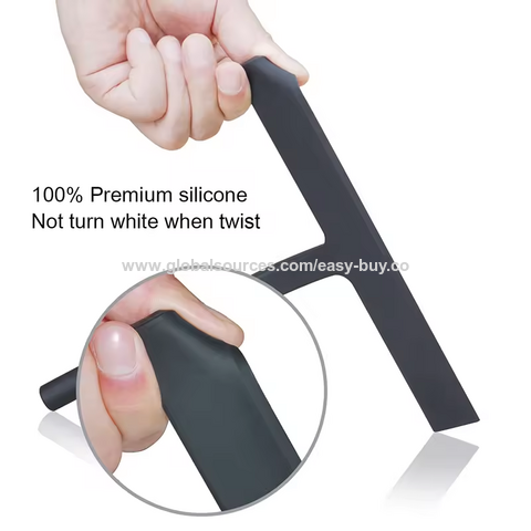 Rodo de Limpeza Multifuncional para Vidros com Raspador e Ventosa de Silicone para Janelas e Box de Chuveiro