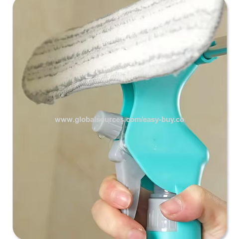 Cuchillos para sangrado de caucho 4 en 1, limpiacristales de doble cara con arandela, cepillo para ventanas, escobilla de goma YJ520, pulverizador sostenible, espejo para ducha
