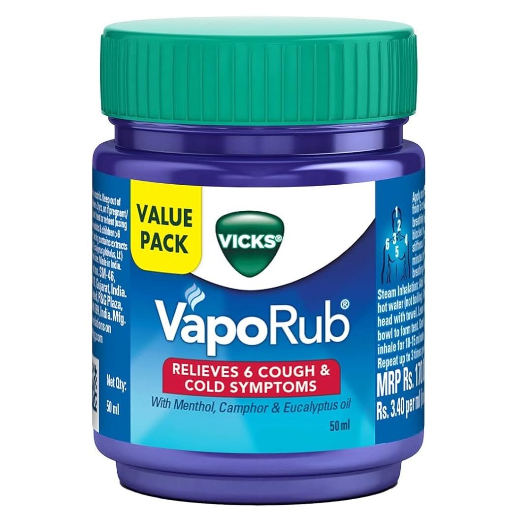 Vicks Vaporub Cough Suppressant Topical Analgesic Ointment 6 Oz, Pack ...