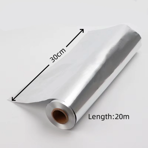 Rollo grande de papel de aluminio para hornear comercial grueso, impresión personalizada, grado alimenticio, cocina doméstica