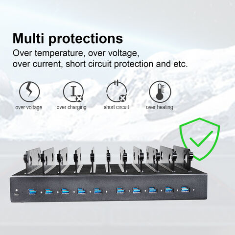Factory price with 10 USB-C ports PD charger dock station for School, office using