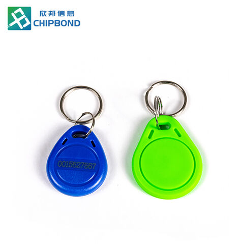 Porte-clés intelligent NFC programmable en plastique Chipbond 13,56 MHz Poire Époxy RFID
