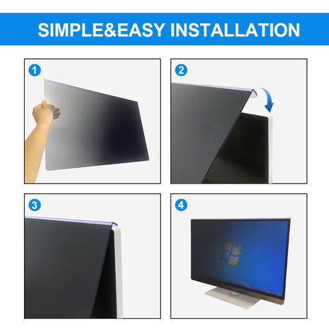 Protector de pantalla acrílico de 2 vías y 180 grados, antip espía y anti mirones para ordenador PC portátil, película protectora para los ojos