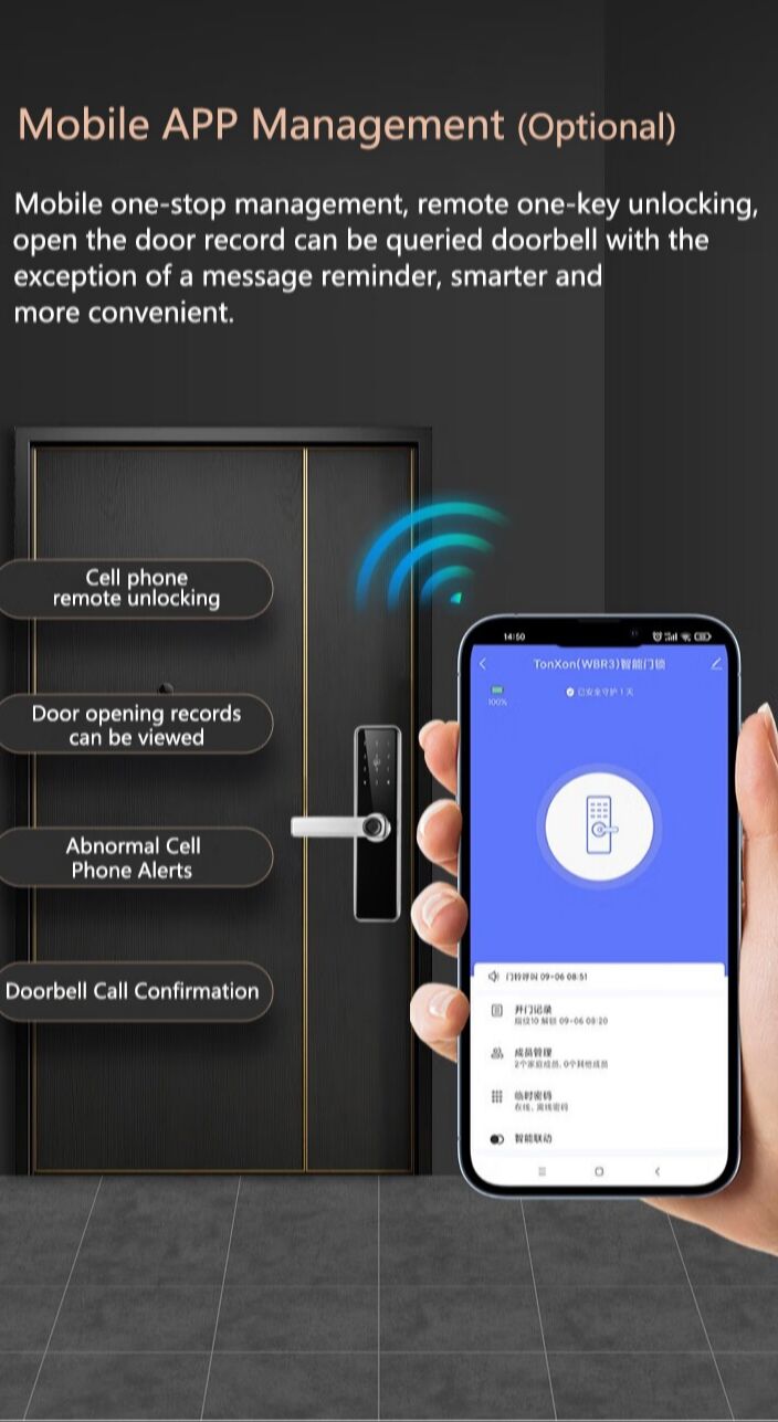 Stainless Steel Waterproof Ip66 Cerradura Inteligente Wifi App ...