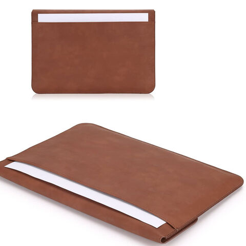 Wasserdichte Laptop-Tasche aus Leder, Reißverschluss-Tablethülle, marineblaue Laptoptasche, kundenspezifische Dokumententasche