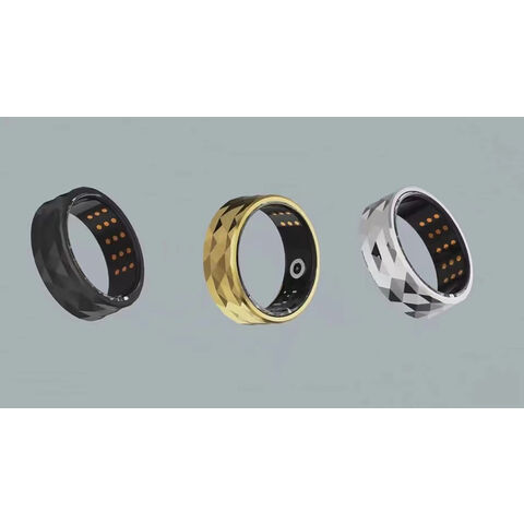 Anillo Inteligente R12 Monitor de Salud y Sueño Ritmo Cardíaco Oxígeno en Sangre Anillos Inteligentes para Hombre