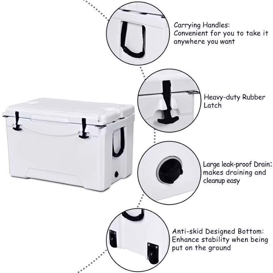 Customized Color Logo Size Rotomolded 75qt Plastic Ice Cooler Box For ...