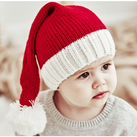 Nouveau bonnet de Noël tricoté automne et hiver pour parent et enfant, bonnet chaud tricoté pour bébé et maman avec pompon unique