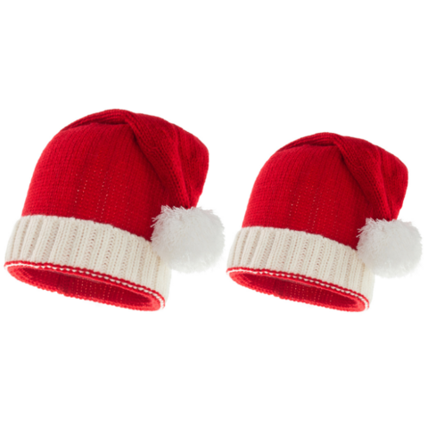 Nouveau bonnet de Noël tricoté automne et hiver pour parent et enfant, bonnet chaud tricoté pour bébé et maman avec pompon unique