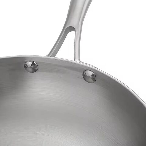 Poêles à frire antiadhésives en acier inoxydable 304 de grande qualité, résistantes à la chaleur, pour une utilisation quotidienne et une cuisson multiple
