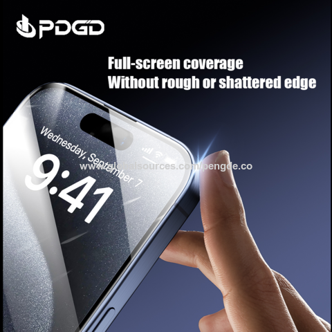 Protector de pantalla de vidrio templado HD 2.5D de fácil instalación para iPhone 16 [6.1 pulgadas] Sin burbujas