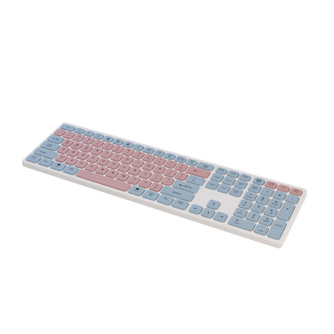 Teclado mecánico inalámbrico 2.4G con Bluetooth, teclado mecánico trimodal con bloques de color