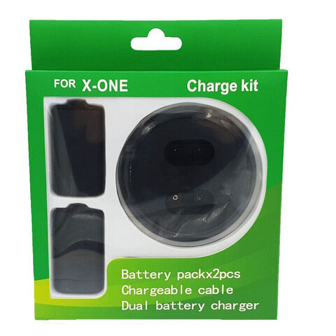 Estación de Carga Dual para Paquete de Baterías Recargables de Controlador Inalámbrico X-box One con 2*400mAh