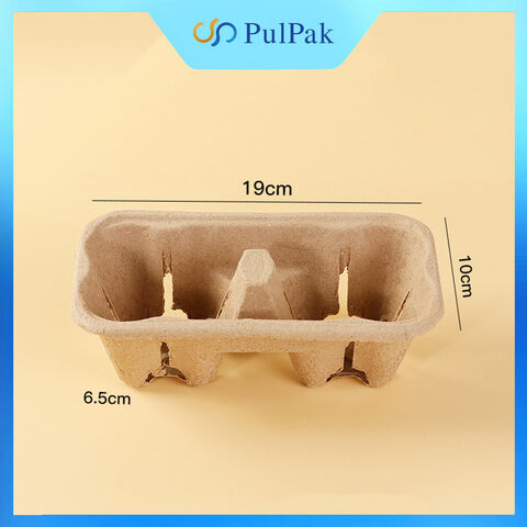 Dudukan cangkir pulp kertas sekali pakai, tempat cangkir kopi takeaway, grosir tempat cangkir sekali pakai untuk cangkir kopi