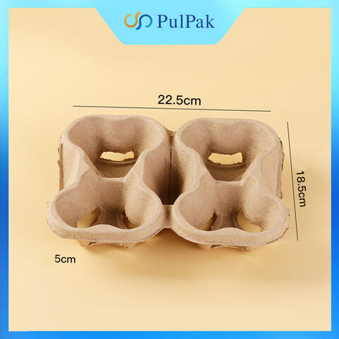 Dudukan cangkir pulp kertas sekali pakai, tempat cangkir kopi takeaway, grosir tempat cangkir sekali pakai untuk cangkir kopi