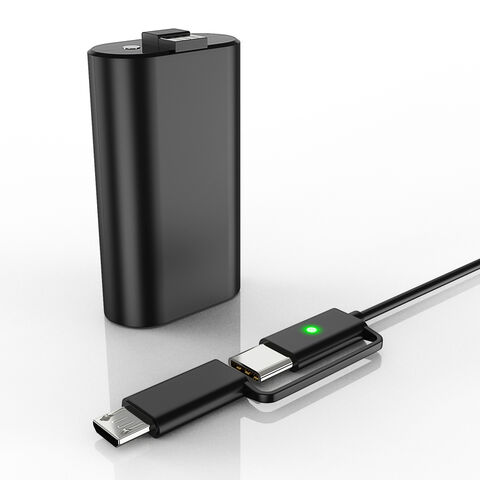 Paket Baterai Isi Ulang Pengisian Cepat untuk Kontroler X-box Series X|S/X-box One dengan Kabel Pengisian USB C dan Micro USB 1.5M