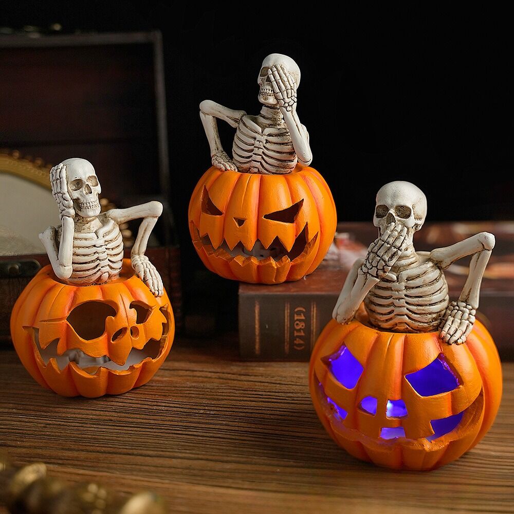 Factory Direct High Quality China Wholesale Halloween Decoration Pumpkin Skeleton Figurines With Led Lights See Speak Hear No Evil Haunted House Halloween Party Ornaments $2.72 from QUANZHOU INNO INDUSTRIAL CO., LTD. | Globalsources.com Factory Direct High Quality China Wholesale Halloween Decoration Pumpkin Skeleton Figurines With Led Lights See Speak Hear No Evil Haunted House Halloween Party Ornaments $2.72 from QUANZHOU INNO INDUSTRIAL CO., LTD. | Globalsources.com