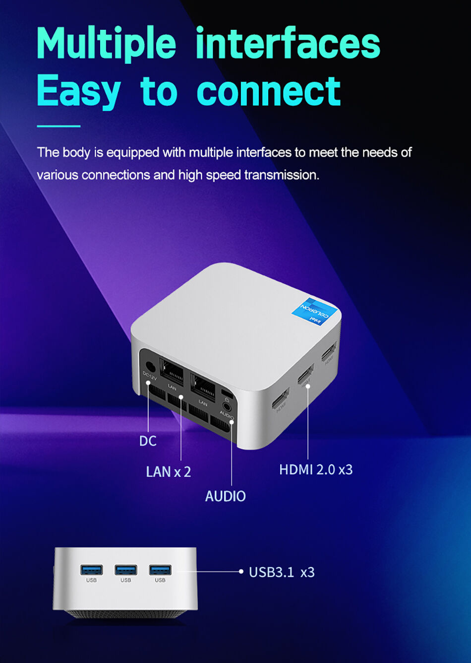 Leaderhub Factory Direct Alder Lake-n N100 Wifi 6.0 Bt5.2 Mini Pcs For ...