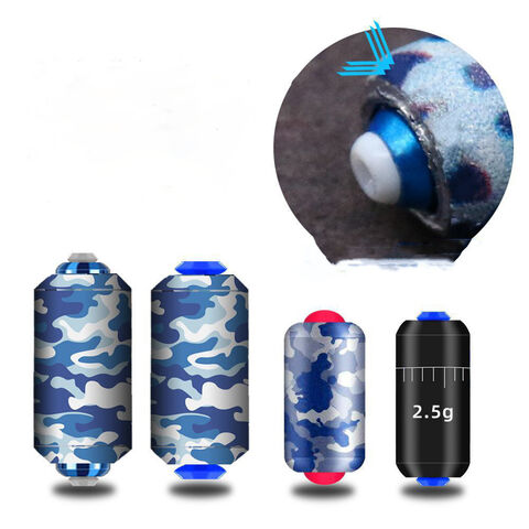 Nuevos plomos de pesca de camuflaje de metal de doble núcleo personalizables de tamaño mixto de 1-10 g