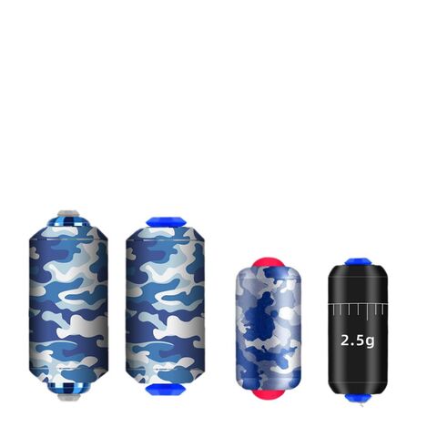 Nuevos plomos de pesca de camuflaje de metal de doble núcleo personalizables de tamaño mixto de 1-10 g