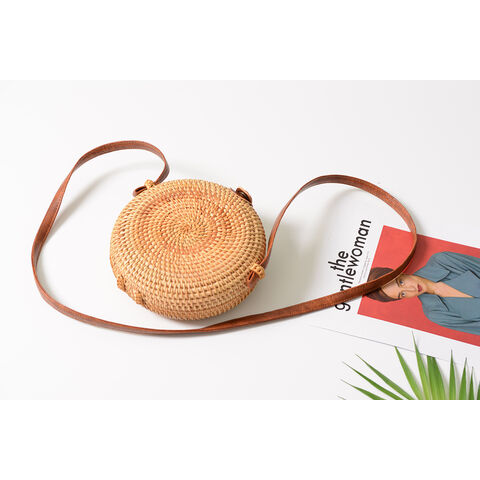 Sacs de plage de style simple et moderne pour femmes, sacs à bandoulière crochetés, sacs de voyage portables de forme ronde et carrée pour l'extérieur