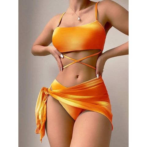 Bikinis pour femmes 2026 en polyester de différents coloris, design tendance, maillots de bain frais et confortables pour voyages d'été en extérieur et à la plage