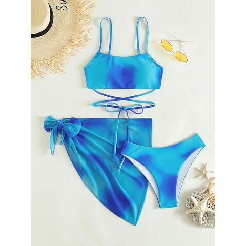 Bikinis pour femmes 2026 en polyester de différents coloris, design tendance, maillots de bain frais et confortables pour voyages d'été en extérieur et à la plage