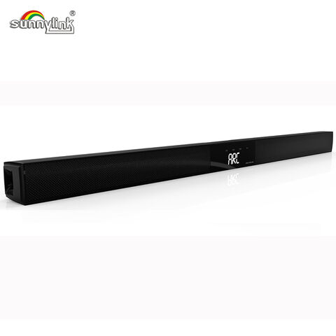 Barra de sonido ultra delgada OEM para TV con control táctil para altavoces de cine en casa, barra de sonido para TV con entradas HDMI/Bluetooth/ópticas