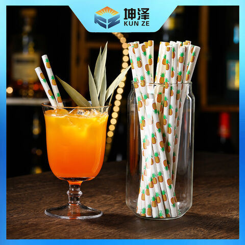 Pajitas de Papel Personalizadas, Ecológicas y Desechables para Fiestas - Pajitas Decorativas de Papel
