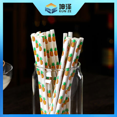 Pajitas de Papel Personalizadas, Ecológicas y Desechables para Fiestas - Pajitas Decorativas de Papel