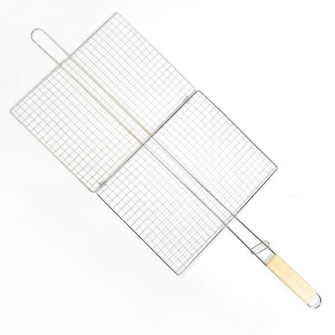 Accesorios de cocina de gran venta Accesorios para barbacoa al aire libre Cesta de malla de acero inoxidable para parrilla de barbacoa