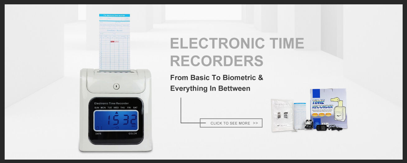 Time Recording Box Hot Selling Auto Calculating Working Hours Punch Card Time Clock ...