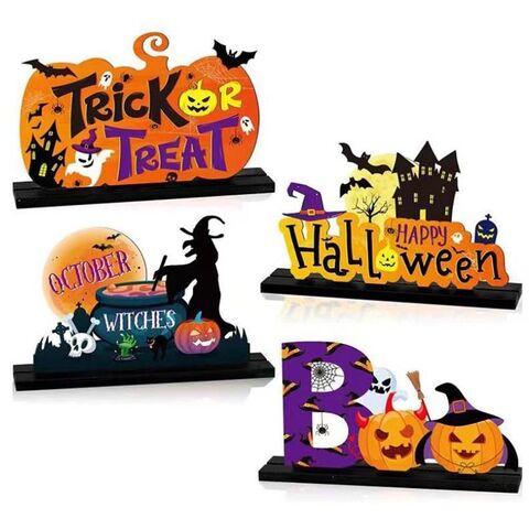 Dekorative Holzprodukte für Halloween, Halloween-Holzdekorationsprodukte, Kreative Geisterfest-Halloween-Holzdekoration für Zuhause