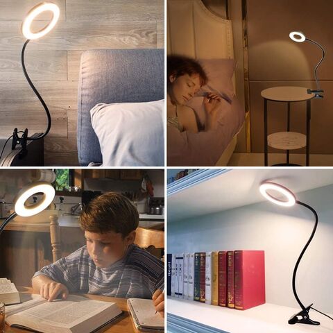 LED Leselampe mit Klemme, Flexible Buchlampe für Kinder zum Lesen im Bett bei Nacht, Clip für Tisch