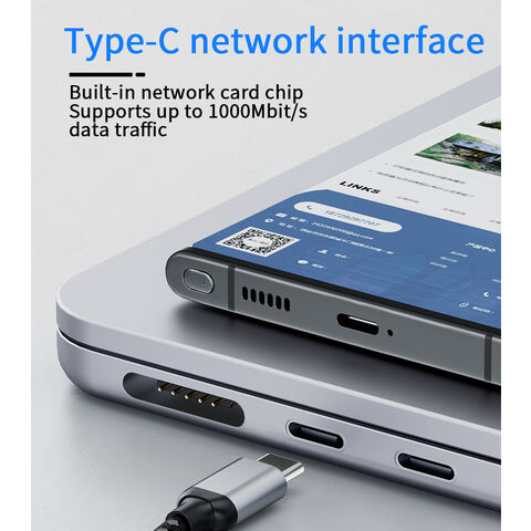 Boyi Custom Logo Type C To LAN Gigabit Ethernet Adapter USB C Wired 1000Mbps USB to RJ45 Adapter Dongle For PC Phone