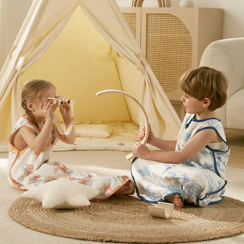Bestseller Baby Schlafsack Sommer Bambus Baumwolle Kinder Einteilige Anti-Tret-Decke