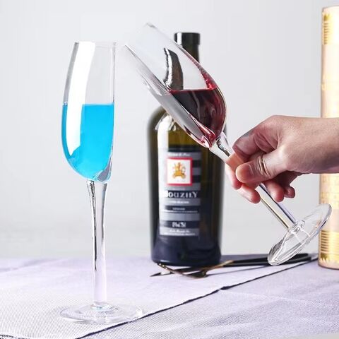 Gobelet de Verre à Vin Rouge à Longue Tige, Design de Luxe en Cristal Personnalisé pour Mariages, Sans Plomb