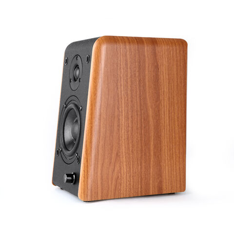 مكبرات صوت بلوتوث خشب الجوز لتثبيتها على الرف مع صوت Hi-Fi لعشاق الموسيقى