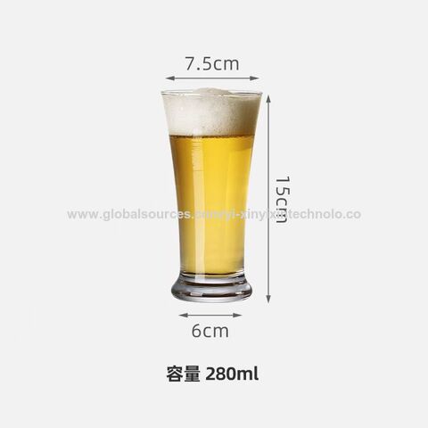 Venda por atacado Copo de vidro de água personalizado para venda quente Copo de vidro de cerveja de 16 onças