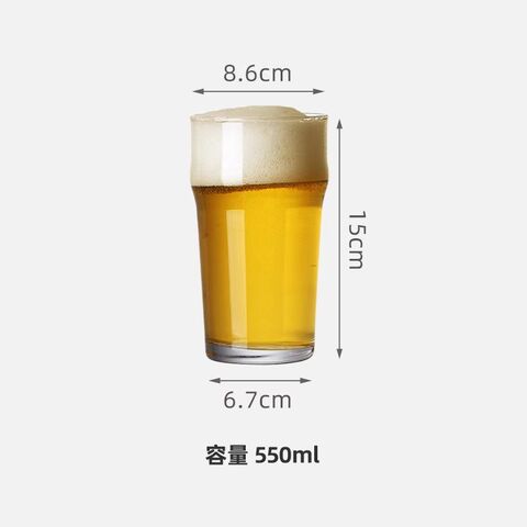 Copo de vidro para cerveja artesanal de 210ml/310ml/340ml/420ml/480ml/500ml/580ml/628ml - Ideal para bares e restaurantes