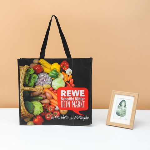 Bolsas reutilizables de tela no tejida de alta calidad con logo personalizado impreso para publicidad y promociones al por mayor