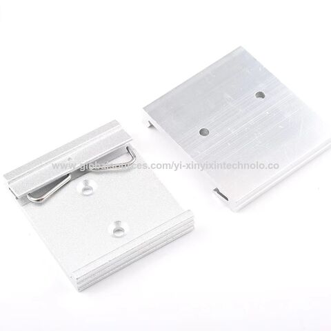 Clip DIN de 35 mm para fijación en rack con orificios de montaje, guía de riel, hebilla de aleación de aluminio, soporte de deslizamiento
