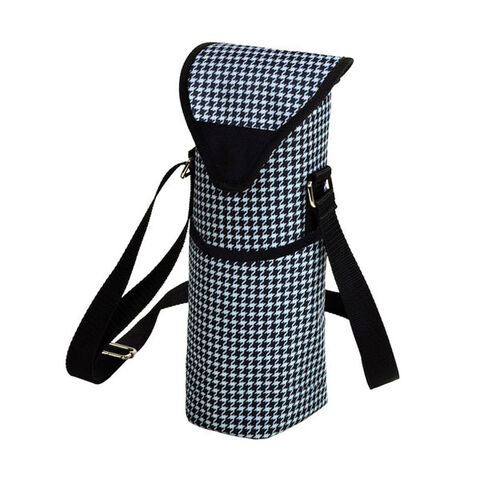 Bolsa térmica aislante para botella de vino individual con correa larga para el hombro, tipo nevera portátil para almuerzo