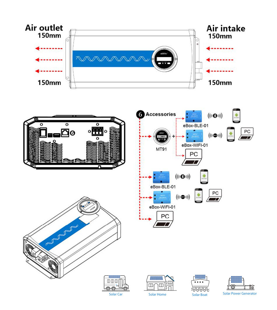 Bulk Buy China Wholesale Epever Ip Plus 4000w Solar Inverter Hybrid ...