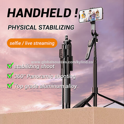 Grosir OEM/ODM Harga Pabrik Tongkat Selfie Tinggi Tripod untuk Livestreaming, Vlogging, Perjalanan, Kompatibel dengan Ponsel iOS & Android